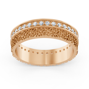 Exquisite diamond ring in 14K rose gold