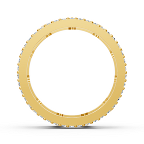 Exquisite eternity ring with diamonds in yellow gold