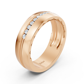 Birgie Diamant Vollschliff-Eheband in Roségold