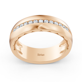 Birgie Diamant Vollschliff-Eheband in Roségold