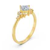 Birgie Diamant- und Saphirring in Gelbgold
