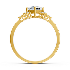 Birgie Diamant- und Saphirring in Gelbgold