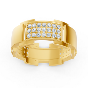 14 carat gold design wedding ring with diamonds