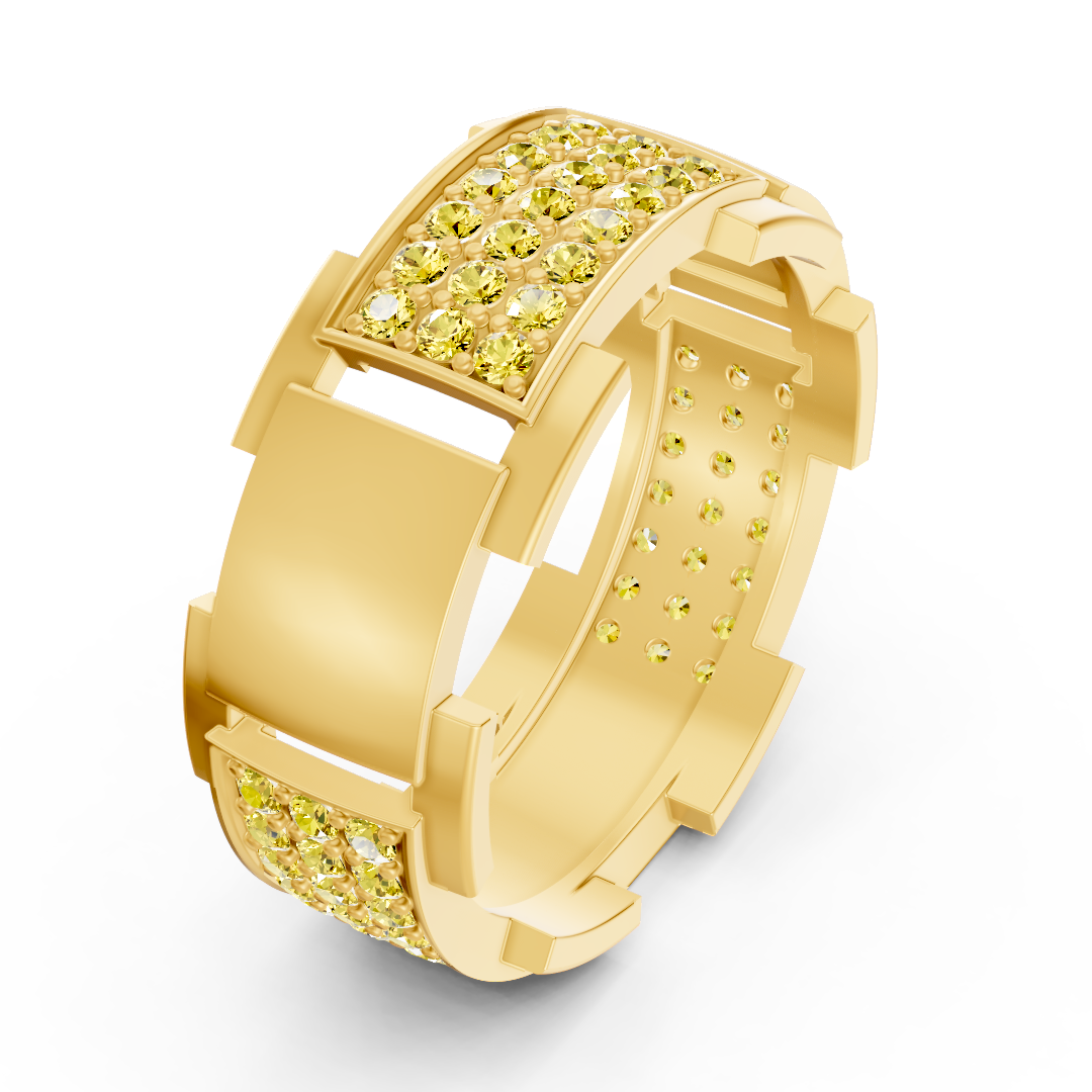 14 carat gold design wedding ring with diamonds