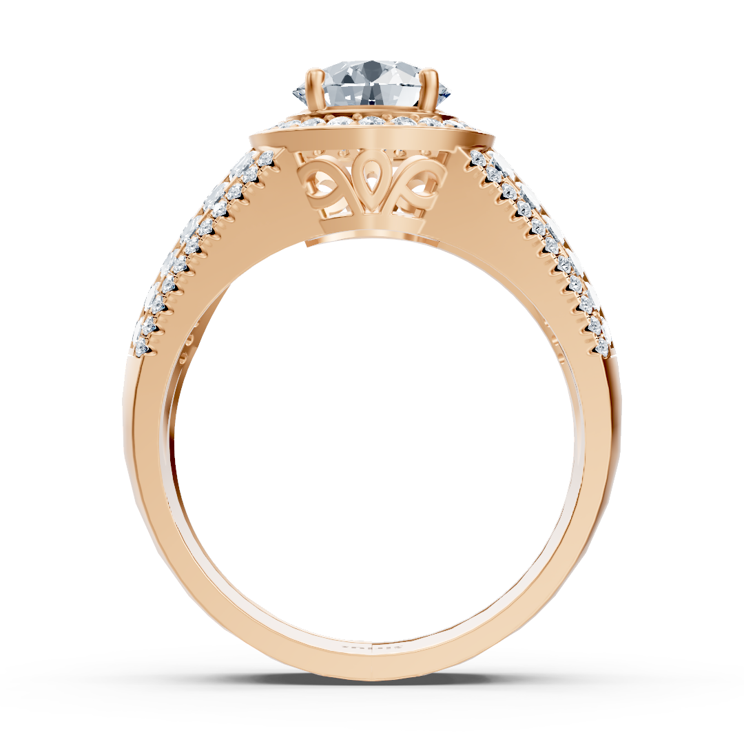 Triple Layer Diamond Ring 14K Rose Gold