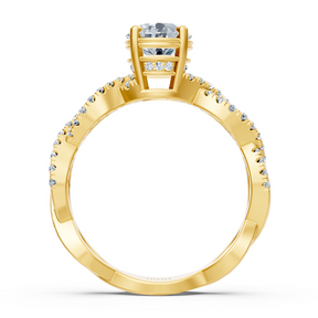 Bague de fiançailles en or jaune et diamants « Vigne de vigne »