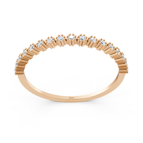 rose gold diamond wave ring