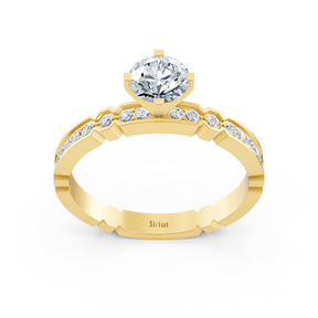 Gelbgold Diamant Ring - Zeitloses Design