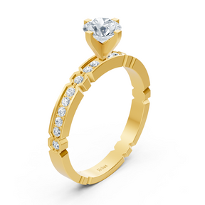 Gelbgold Diamant Ring - Zeitloses Design