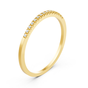 Gelbgold Diamant Memoire Ring