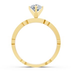 Gelbgold Diamant Ring - Zeitloses Design