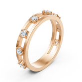 Birgie Diamantring Rosegold 14k with 8 brilliant