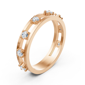 Birgie Diamantring Rosegold 14k with 8 brilliant