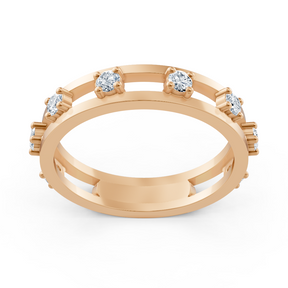 Birgie Diamantring Rosegold 14k with 8 brilliant