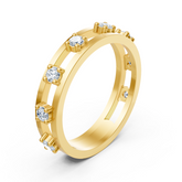 Birgie Diamant ring yellow gold 14k with 8 brilliant