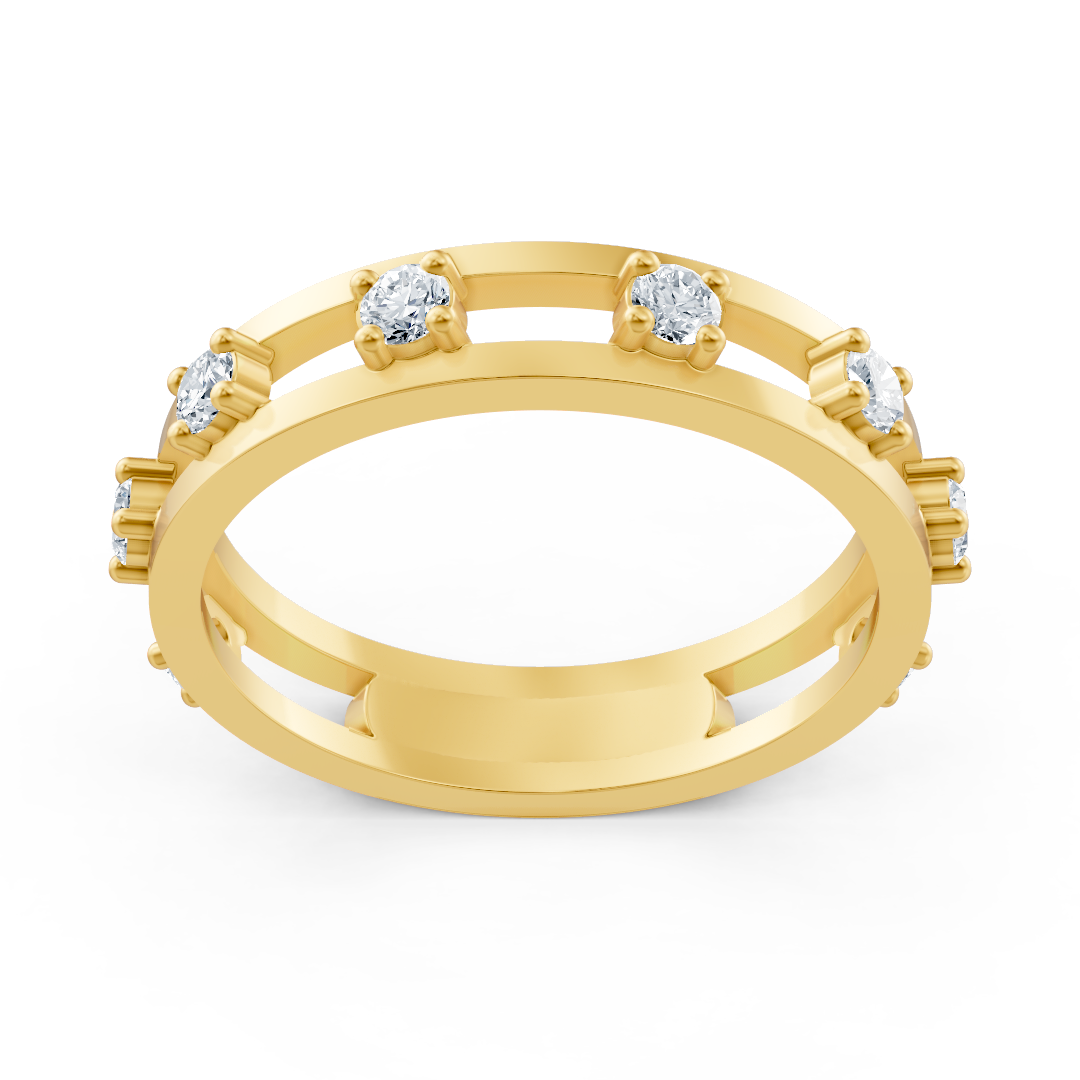 Birgie Diamantring Gelbgold 14K mit 8 Brillanten