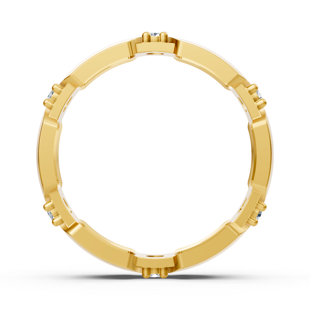 Exclusive diamond ring made of 14k yellow gold with diamonds