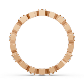 Birgie Diamantring Roségold 14K – Hexagon-Design