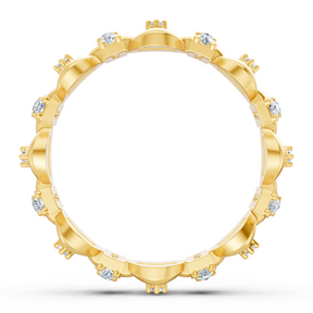 Bague en diamant fascinante avec un mélange de formes - or jaune 14 carats, environ 0,40 carat