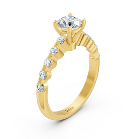 Klassischer Gelbgold Solitär Diamantring