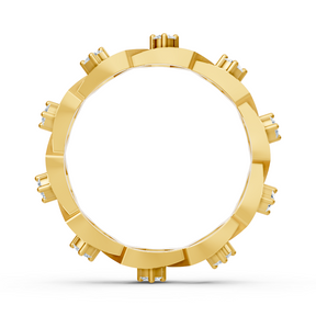 Exclusive 14K yellow gold diamond ring – prong setting, 0.35 carats