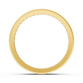 Elegant half-eternity ring with diamonds in 14K yellow gold