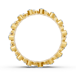 Noble diamond rank ring - 14K yellow gold, approx. 0.74 carats