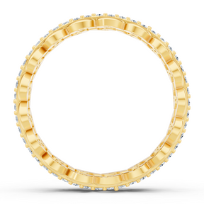 Graceful snail pattern diamond ring - 14K yellow gold, approx. 0.28 carats