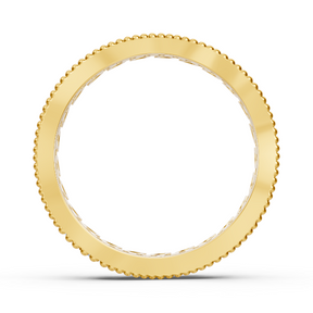 14 Karat Gelbgold Diamant Kranzring - Filigraner Damenring mit Brillanten