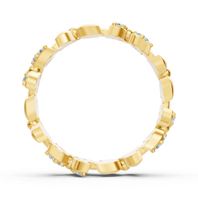 Bague scintillante en or jaune avec diamants – motif papillon
