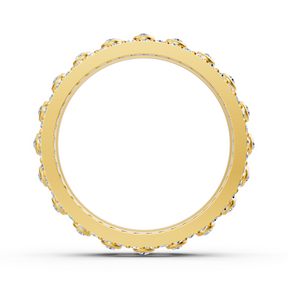Bague Pırlanta Pavé en or jaune 14 carats « Glamour »