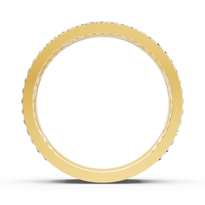 Bague en or jaune avec diamants ronds en forme de griffes