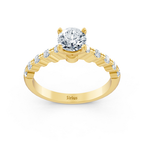 Klassischer Gelbgold Solitär Diamantring