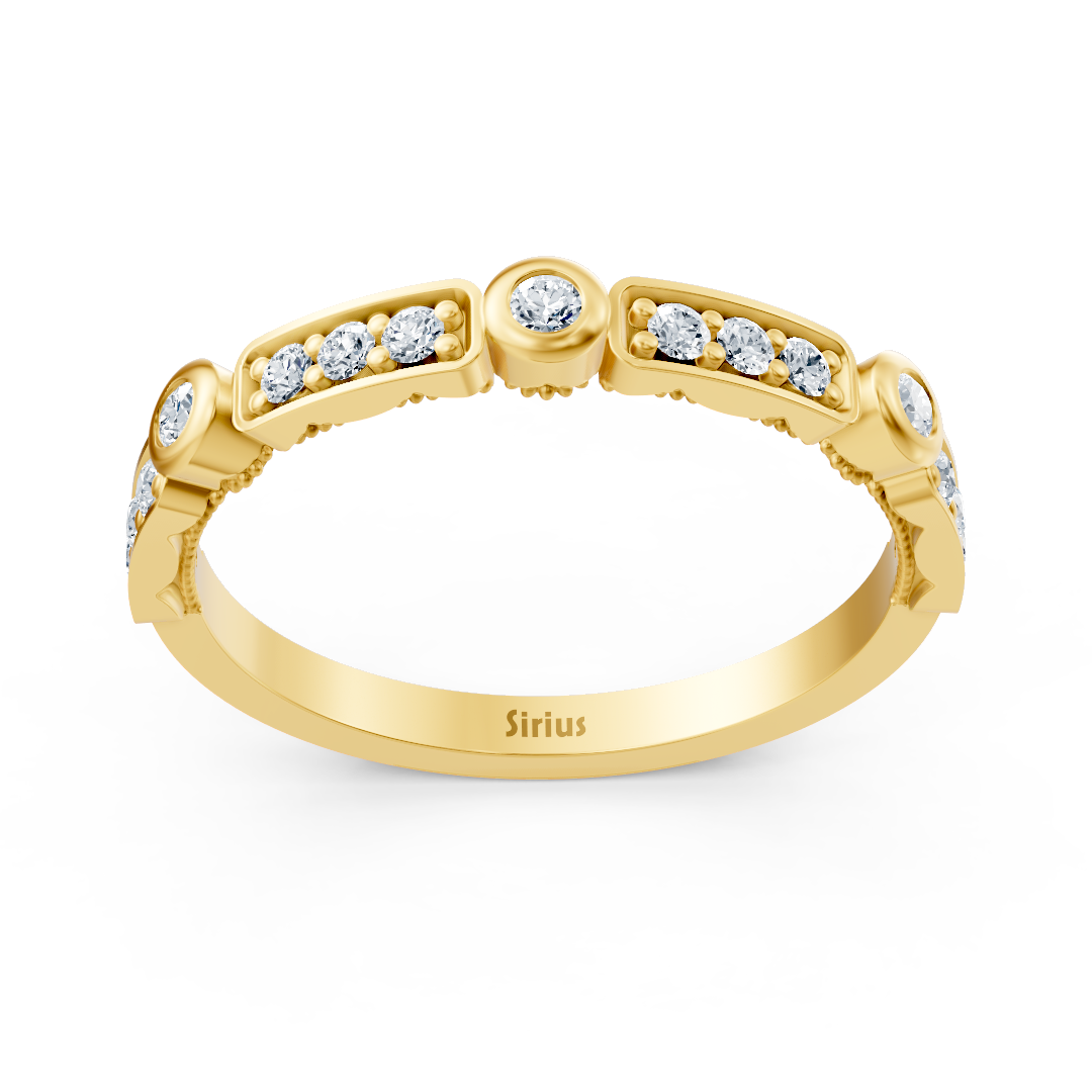 Diamond and ruby ​​ring white gold