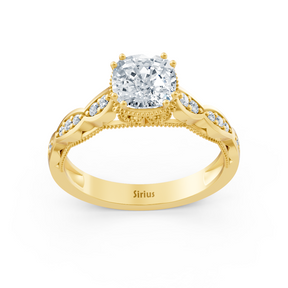 Diamond and ruby ​​ring yellow gold