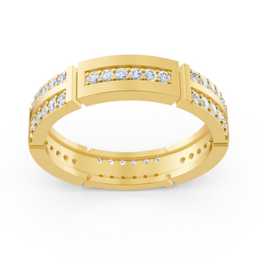 Exklusiver Diamantring 14K Gelbgold – 0,54 Karat Runddiamanten