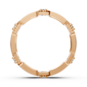 Exclusive diamond ring made of 14k rose gold with diamonds