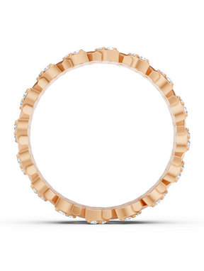 Birgie 14K Rosegold Eternity Ring mit Diamanten