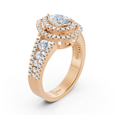 Birgie Halo Diamant & Topas Verlobungsring Roségold
