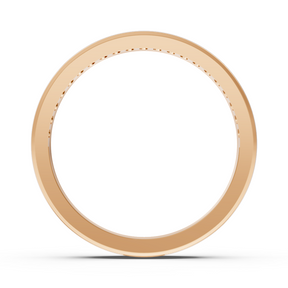 Elegant half-eternity ring with diamonds in 14K rose gold