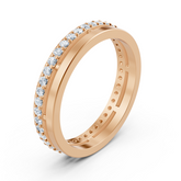 Bague d'éternité en diamant en or rose 14 carats – 0,42 ct