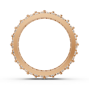 Exquisite flower diamond ring in 14K rose gold