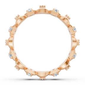 Bague en diamant fascinante avec un mélange de formes - or rose 14 carats, environ 0,40 carat
