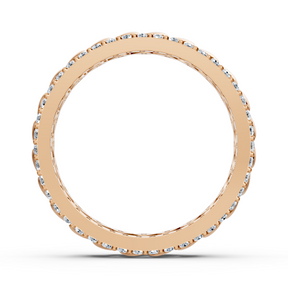 Bague multi-rangs en or rose 14 carats et diamants - une délicate couronne florale pour votre main