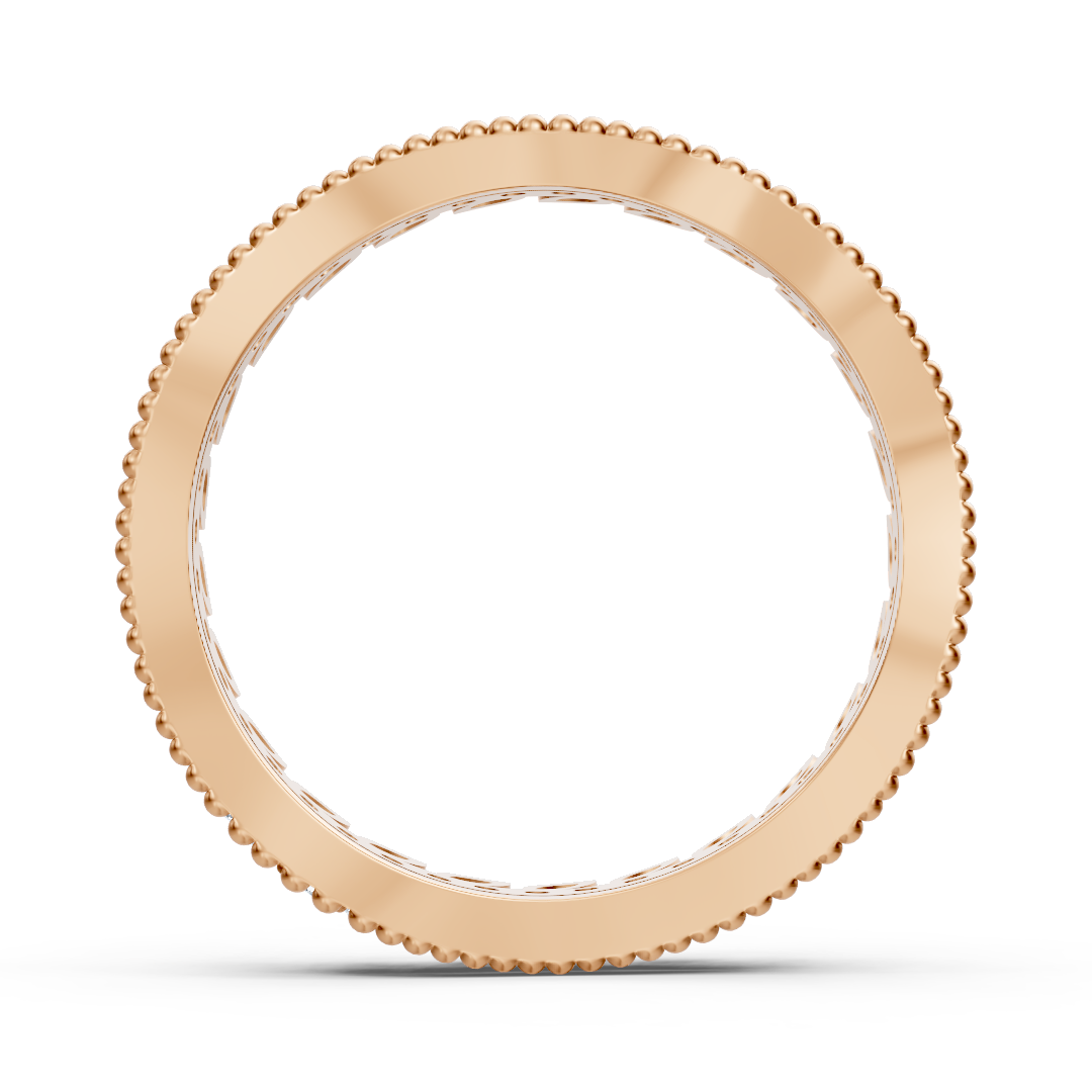 Bague couronne de diamants en or rose 14 carats - bague pour femme en filigrane avec diamants