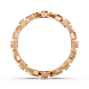 Rose gold diamond ring with a delicate design