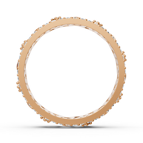 Rosegoldener Diamantring mit Kettenmuster