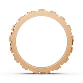 Rosegoldener Diamantring mit quadratischem Design