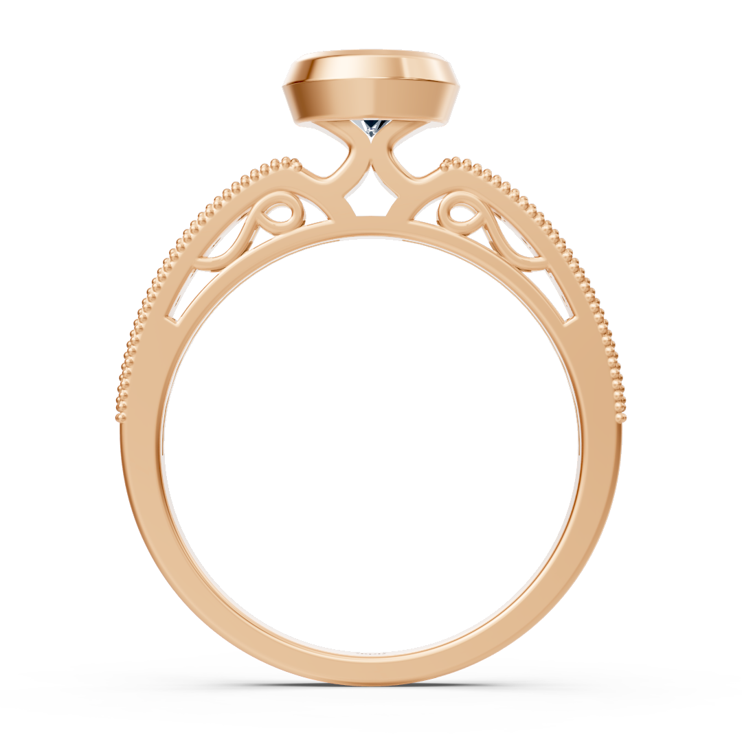 Classic solitaire diamond engagement ring in 14 carat rose gold