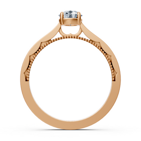 Birgie Sirius Roségold Solitär Diamantring mit Rundschliff